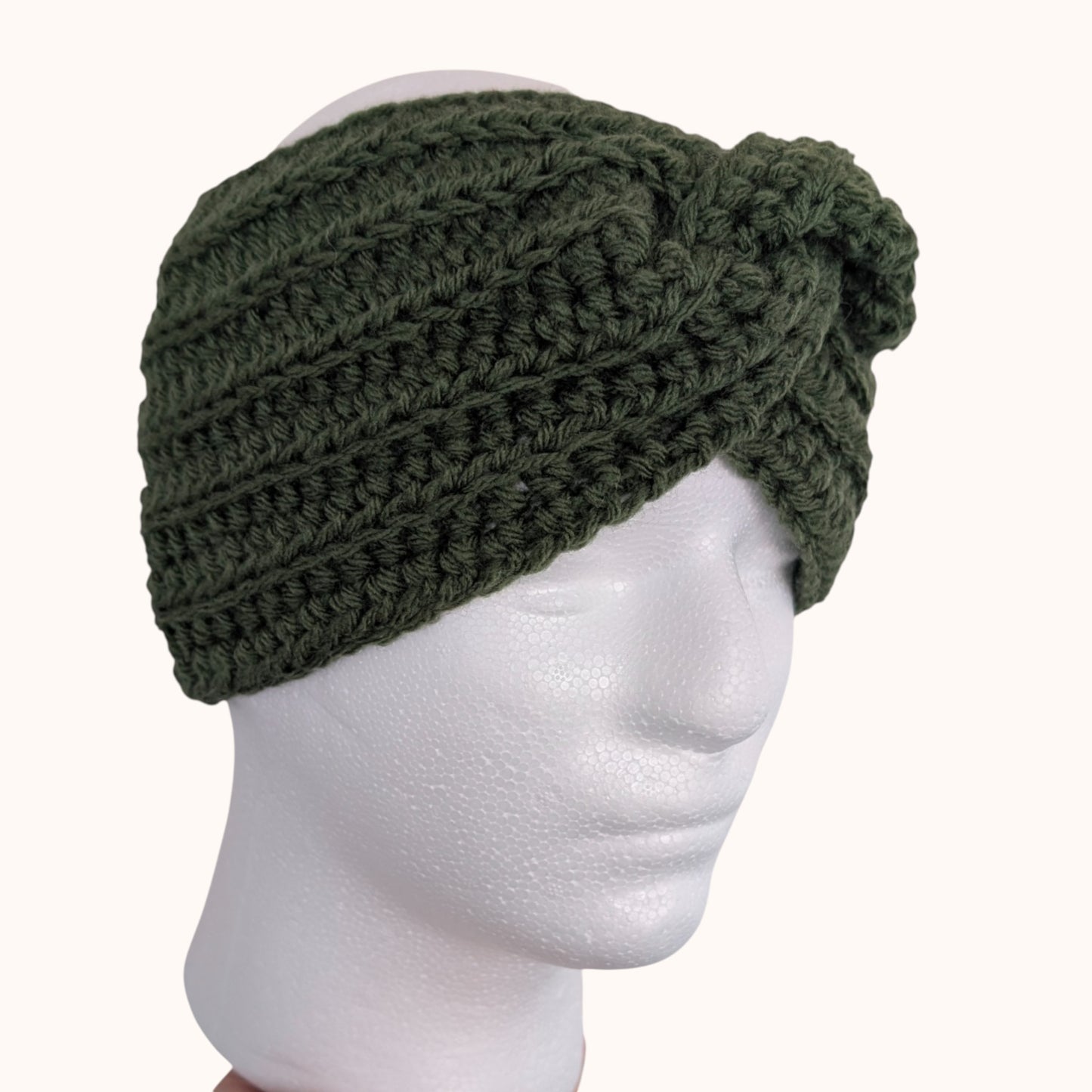 Crochet ear warmer - green
