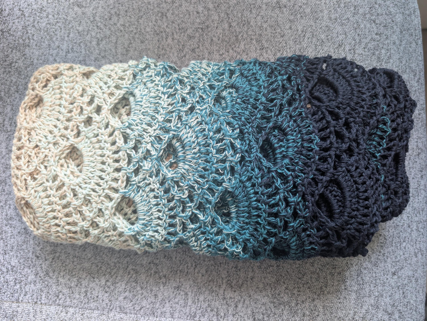 Handmade Crochet Cotton Virus Shawl
