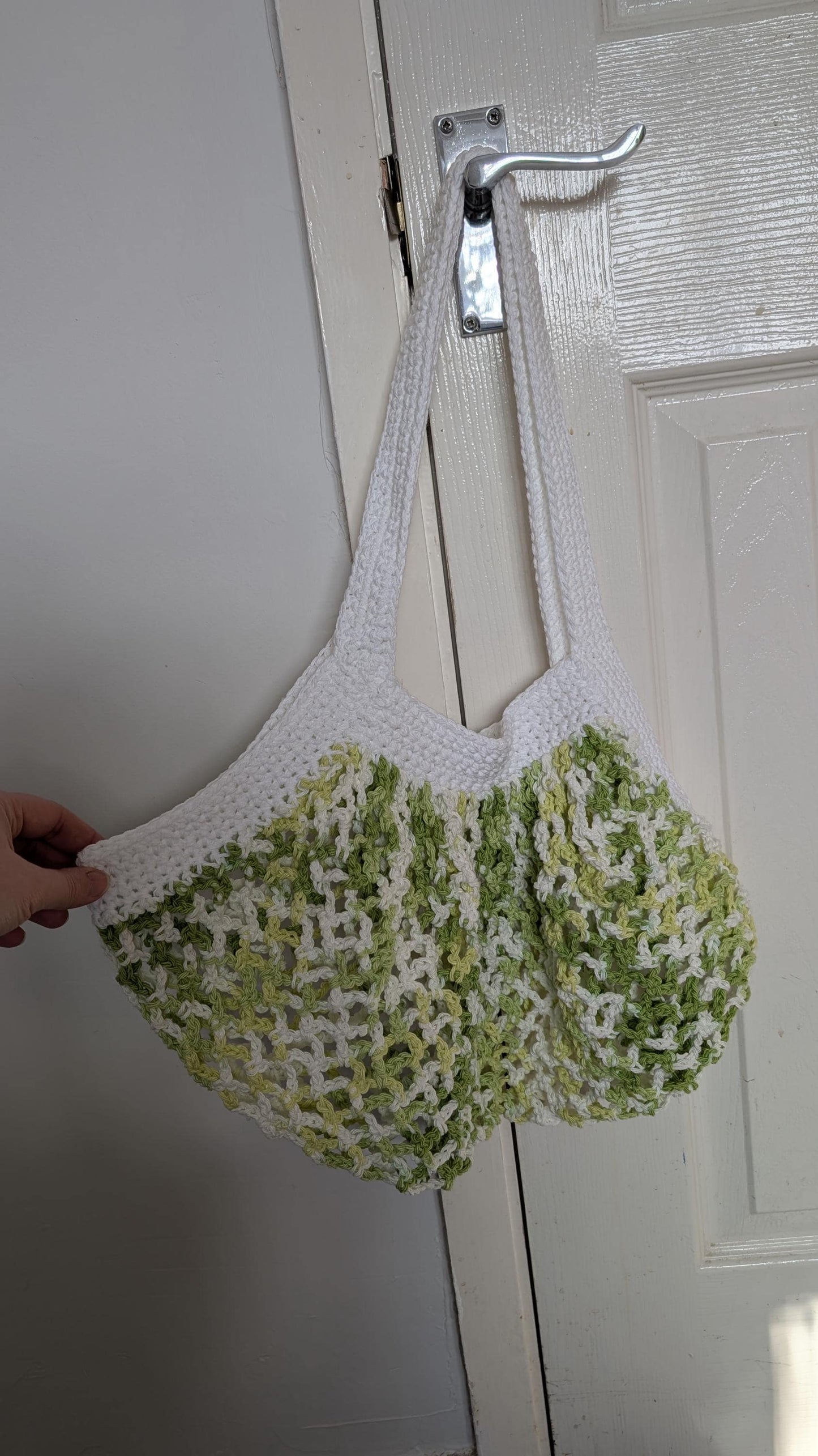 Crochet mesh market bag, 100% cotton