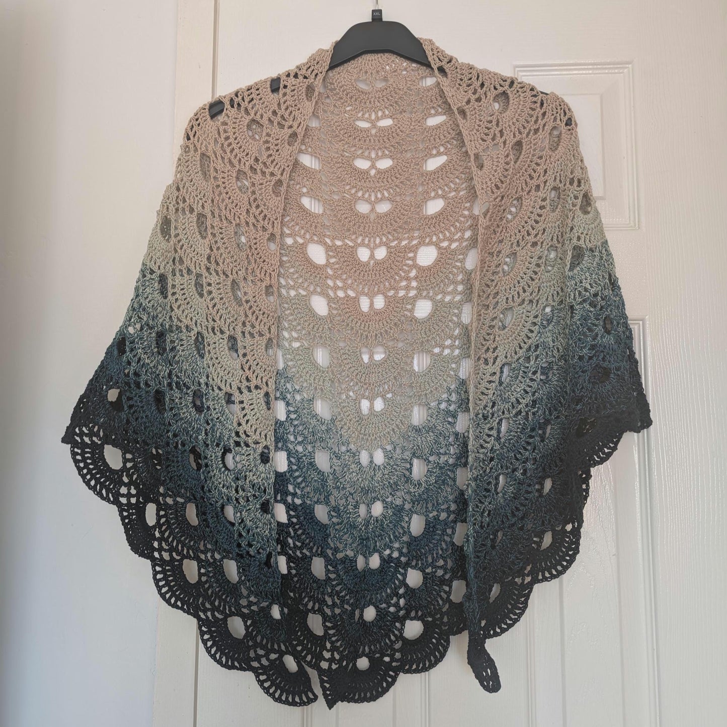 Handmade Crochet Cotton Virus Shawl