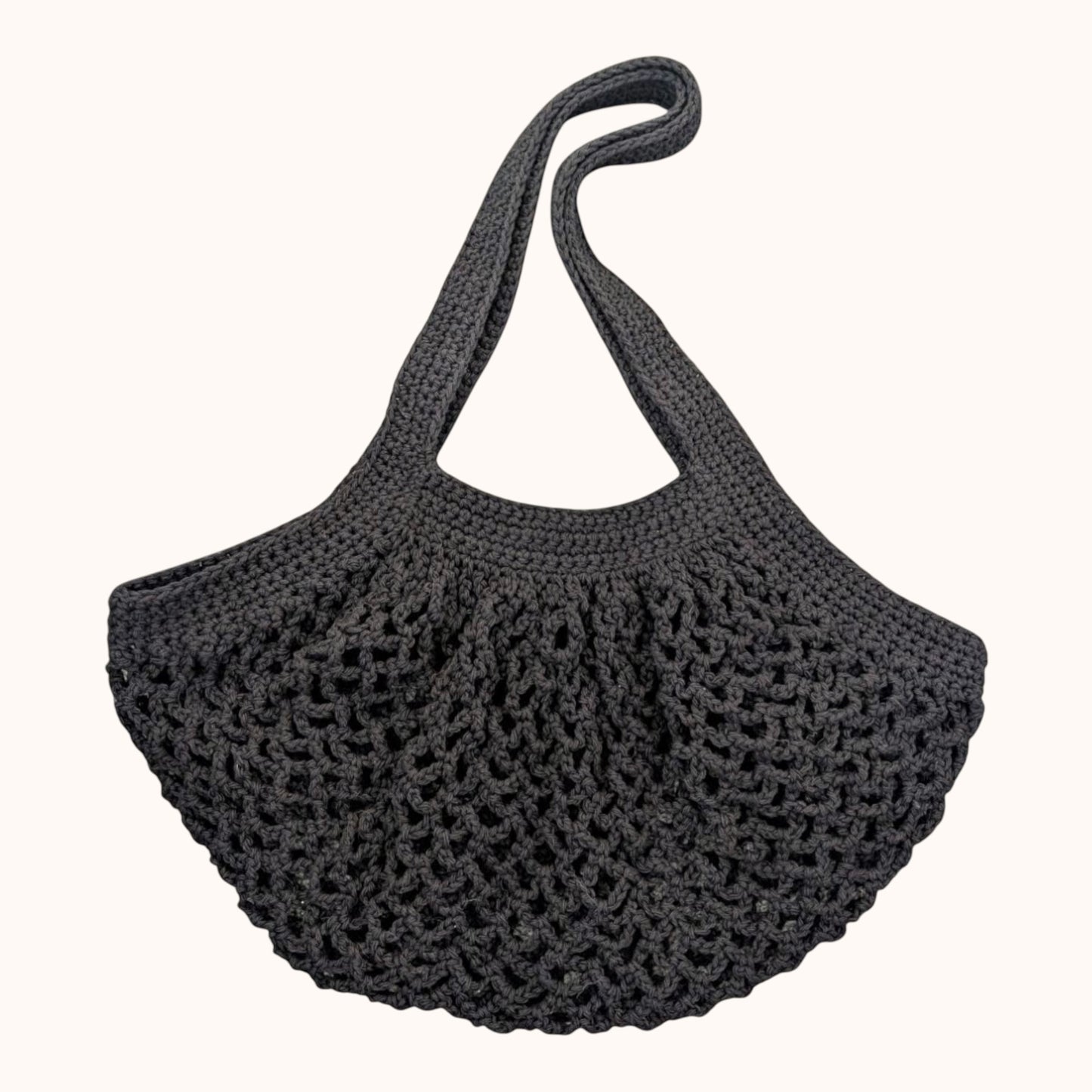 Crochet mesh market bag, 100% cotton
