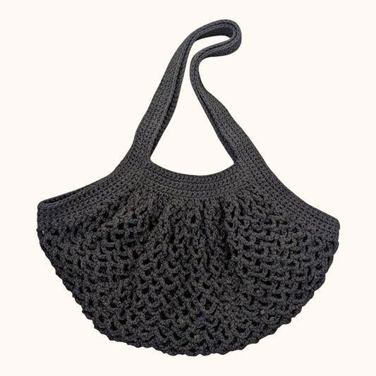 Crochet mesh market bag, 100% cotton