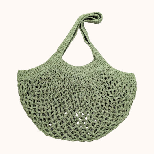Crochet mesh market bag, 100% cotton