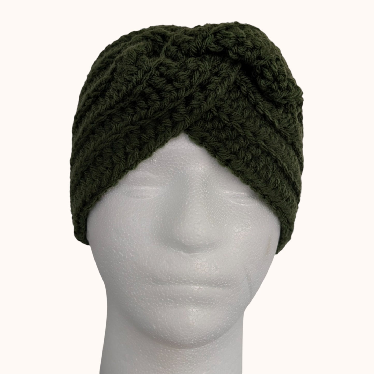 Crochet ear warmer - green