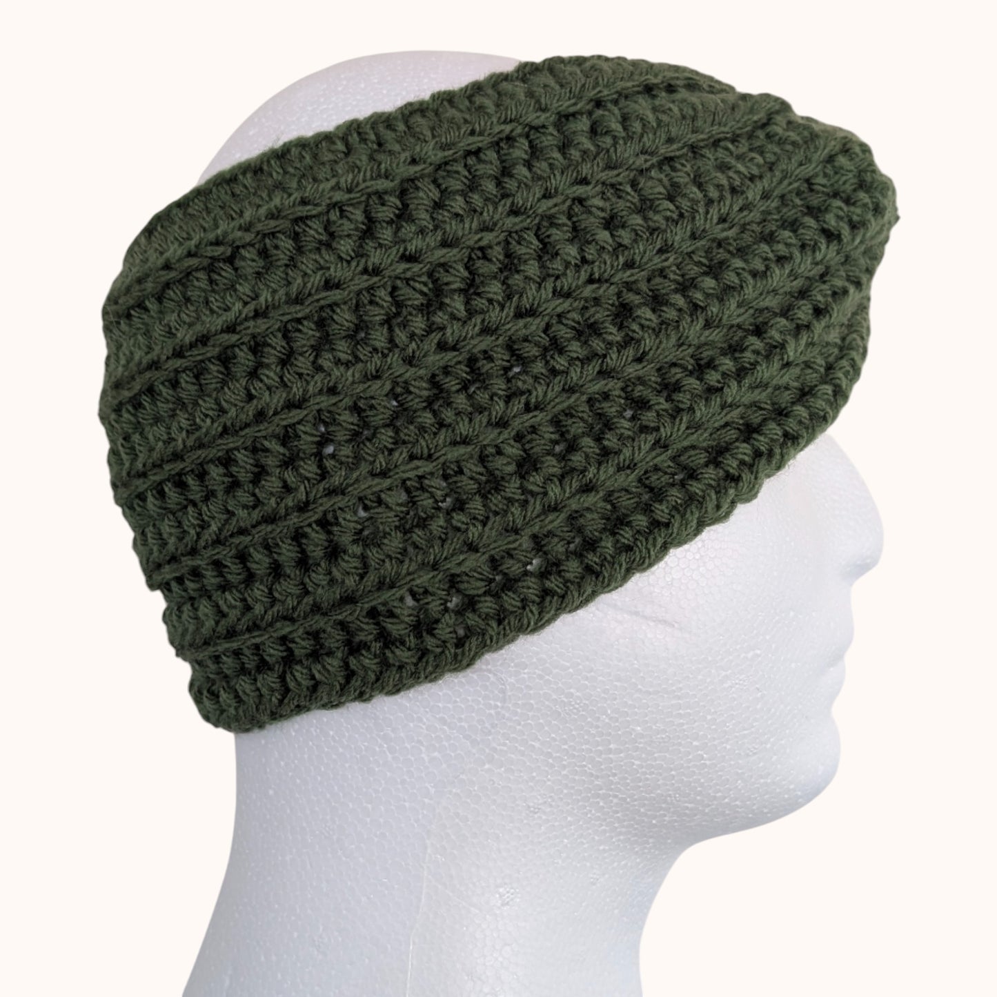Crochet ear warmer - green