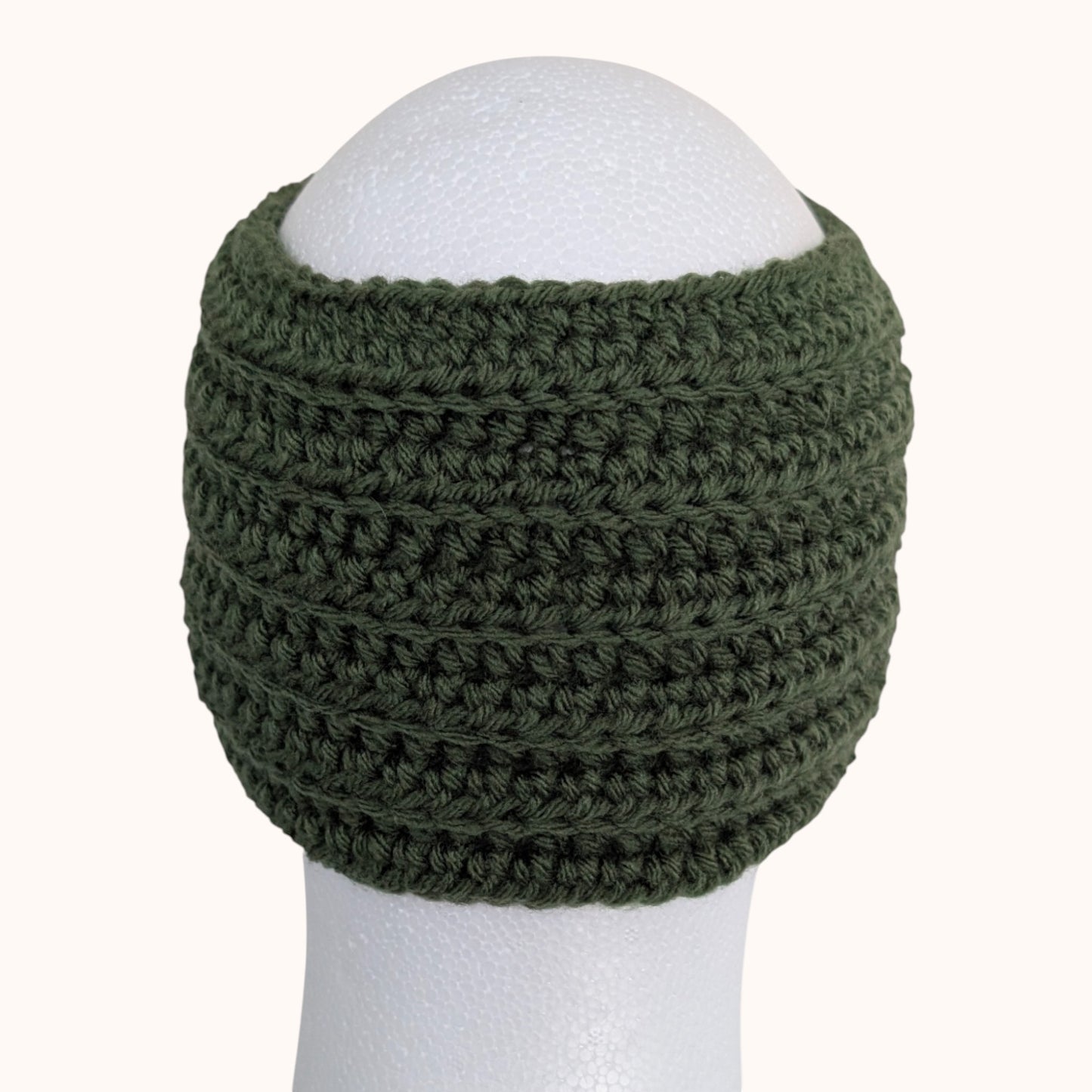 Crochet ear warmer - green
