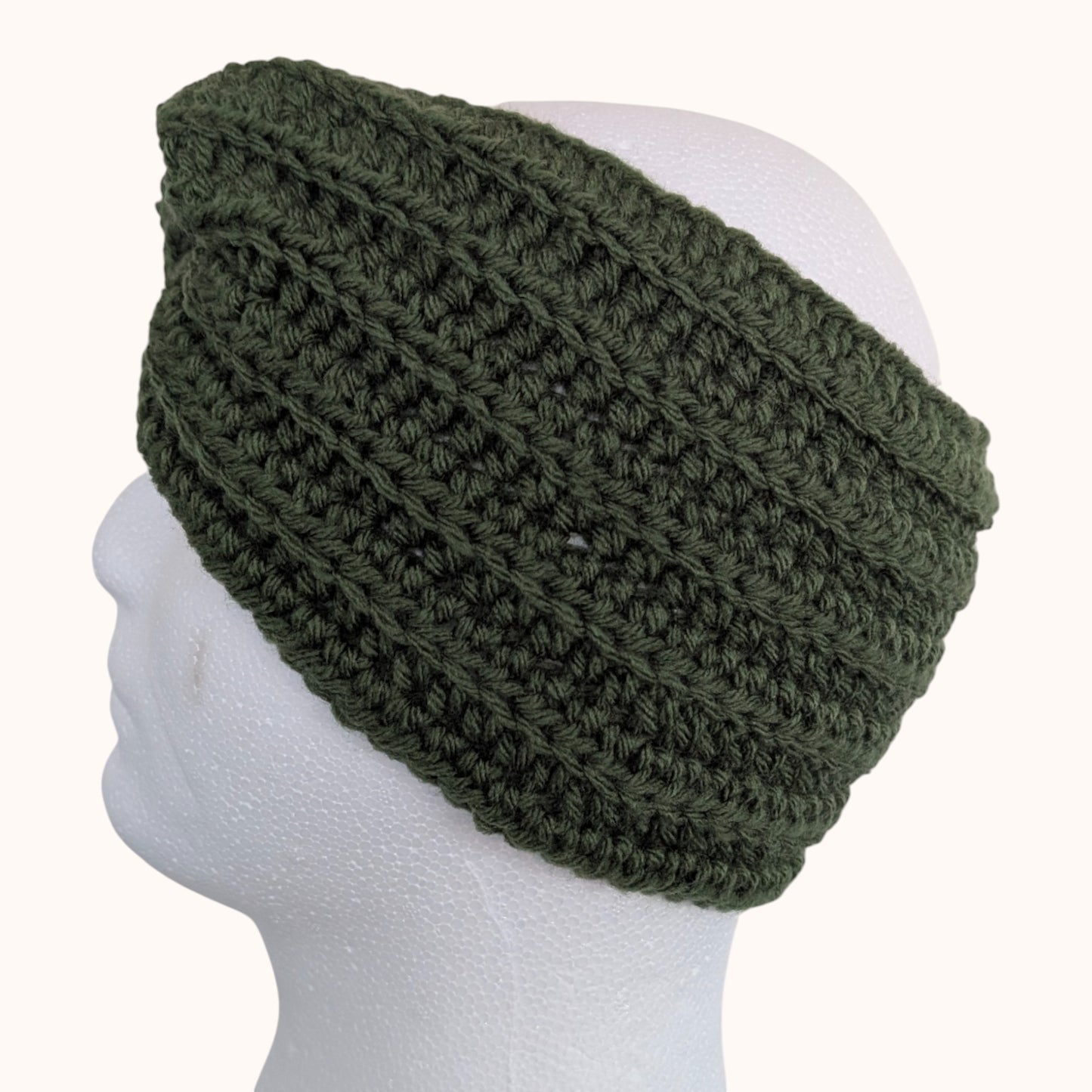 Crochet ear warmer - green