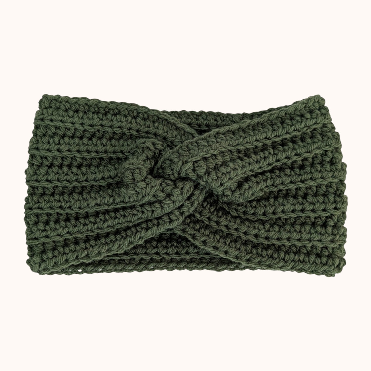 Crochet ear warmer - green