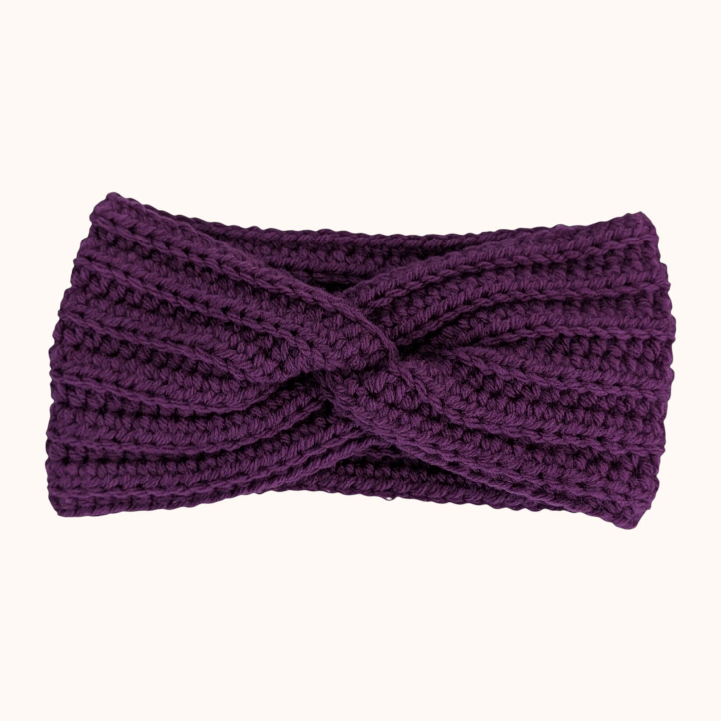 Crochet ear warmer - purple