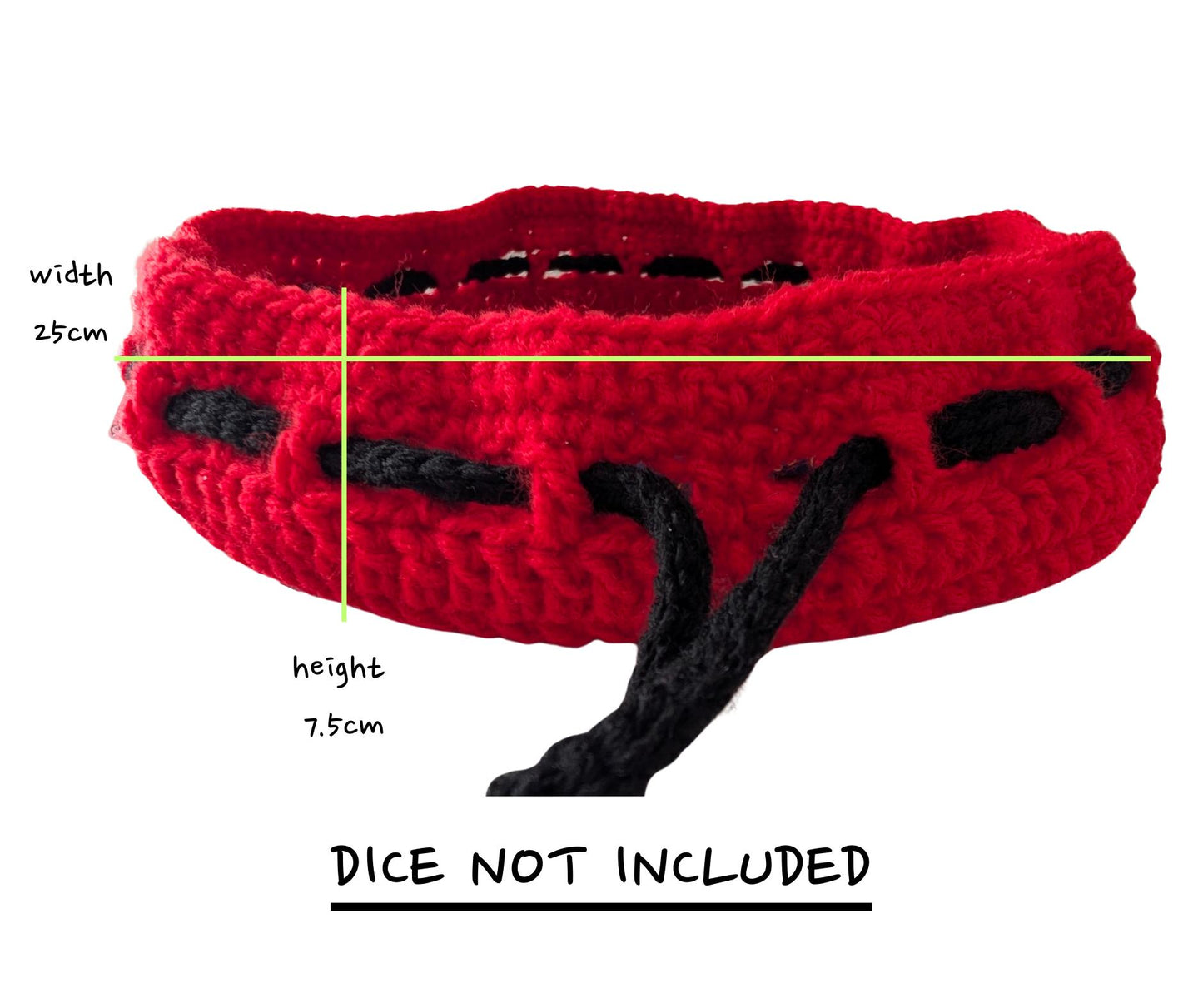 Crochet Dice Rolling Tray and Storage Bag: Drawstring D&D Pouch