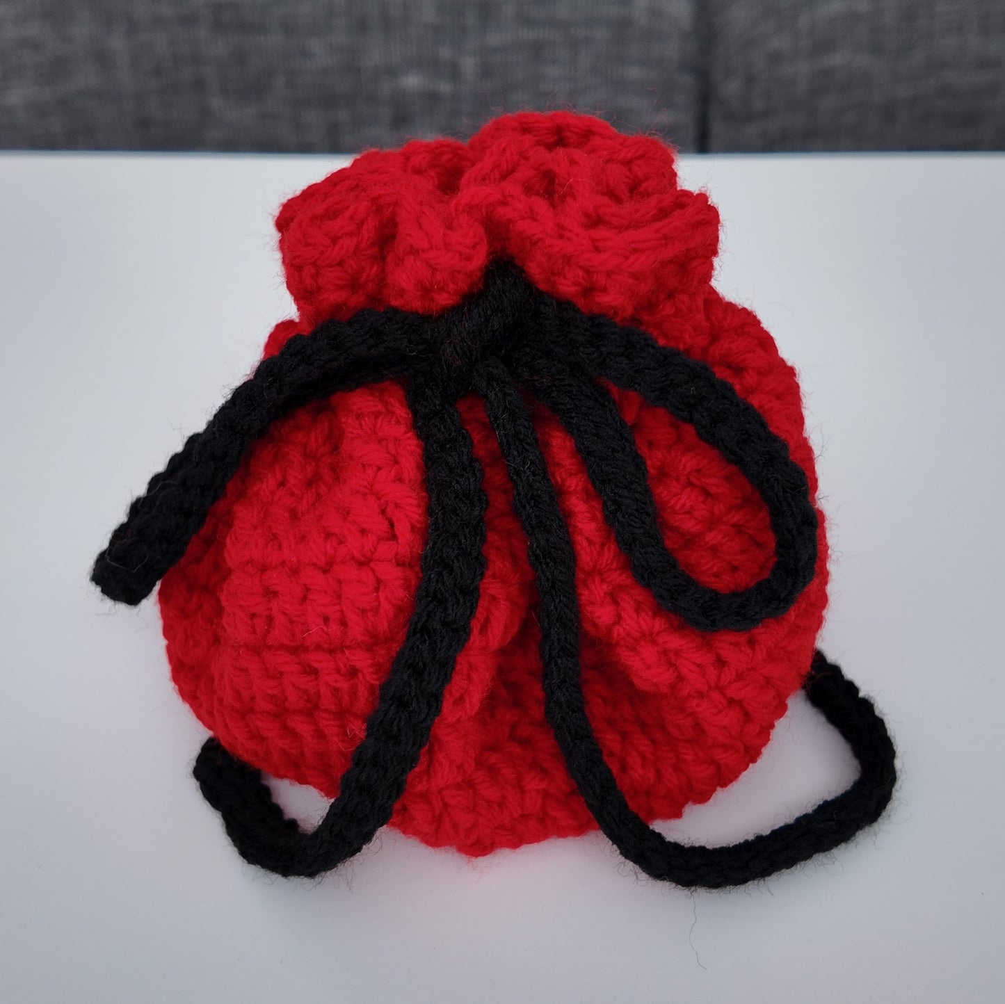 Crochet Dice Rolling Tray and Storage Bag: Drawstring D&D Pouch